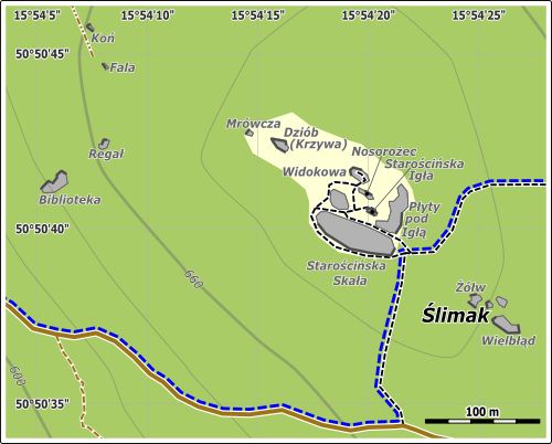Ślimak - mapa lokalizacji