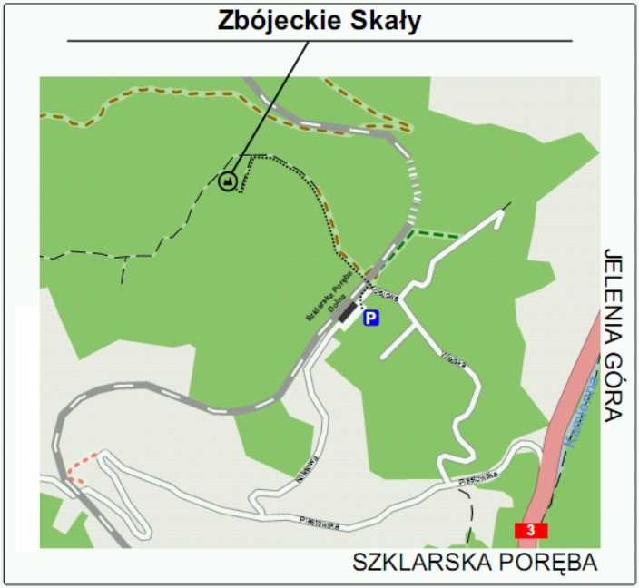 Mapa ogólna dojazdu do Doliny Będkowskiej
