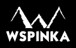 Logo w kolorze białym na czarnym tle (negatyw)