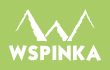 Logo w kolorze białym na zielono jasnym tle (negatyw)