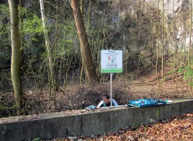 Uwaga na spadające kamienie na Krzemionkach